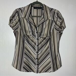 Blue Diamond, Y2K. Glitzy Button Down Blouse. Size Medium In excellent condition